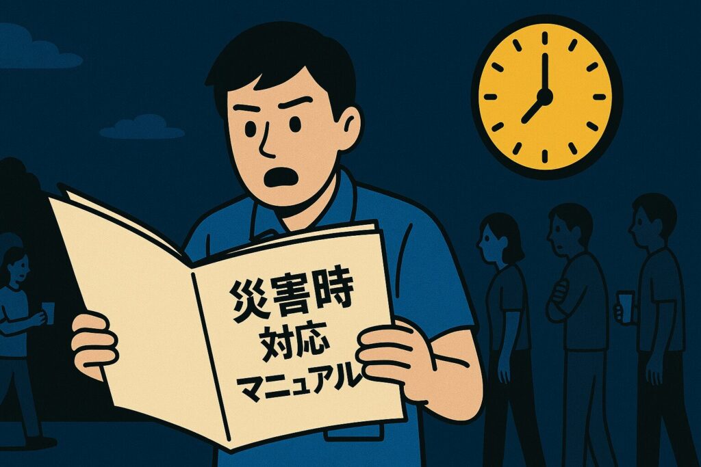 オールナイト万博で午前4時に水を求める人々と慌てる運営スタッフ