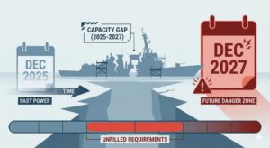 2027年問題における米海軍の戦力空白期間を示す概念図