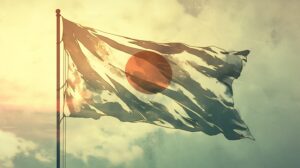 国旗損壊罪をテーマにした日の丸のイラスト